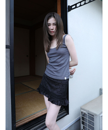 STAR CONTRAST SLEEVELESS(CHARCOAL)