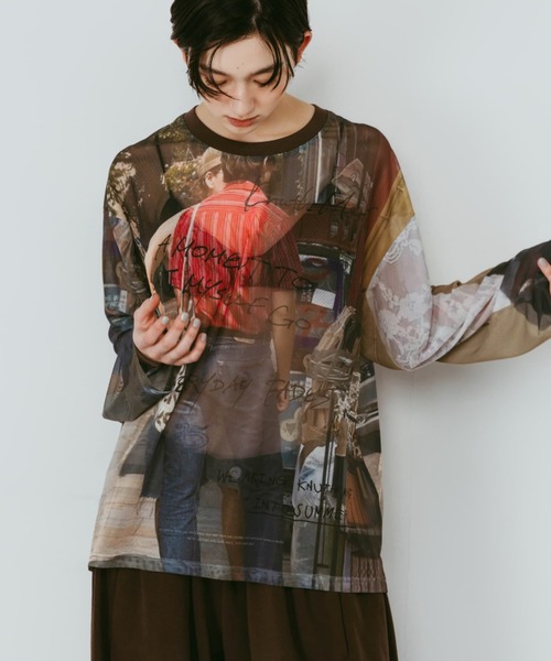 Knuth Marf(クヌースマーフ)の「oji sheer long-sleeve tee(unisex)(Tシャツ/カットソー・レディース・その他・FREE)」の1枚目の写真