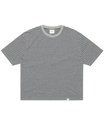 NM CROP BORDER T-SHIRT - GRAY