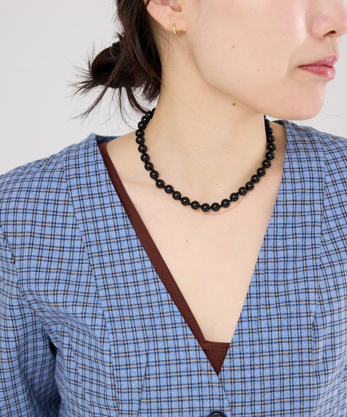 IENA(イエナ)の「《追加》EO/イオ ROUND STONE NECKLACE ネックレス BO26SS-56(ネックレス・レディース・レッド/ブラック/グリーン・FREE)」の8枚目の写真