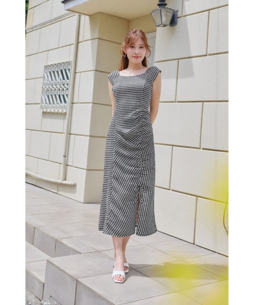 Her lip to(ハーリップトゥー)の「French Chic Gingham Dress(ワンピース・レディース・チェック・S/M)」の2枚目の写真
