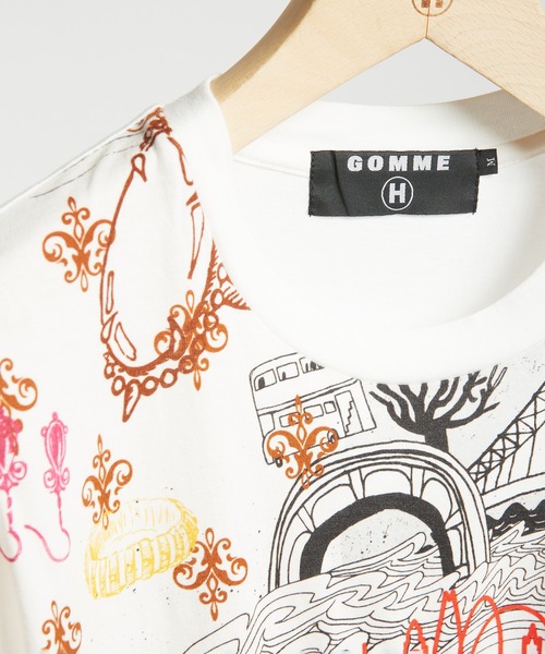 GOMME HOMME(ゴムオム)の「ロンドンプリントT(Tシャツ/カットソー・メンズ・ブラック/ホワイト・MEDIUM)」の5枚目の写真