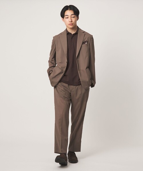 green label relaxing（グリーンレーベルリラクシング）の「プライムフレックス ドット メッシュ カッタウェイ ビズポロ ポロシャツ -ストレッチ・吸水速乾・通気性-（ポロシャツ・メンズ・ネイビー/ライトブルー/ダークブラウン/ライトグレー・L/M/S/XL）」の10枚目の写真
