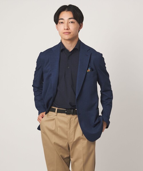 green label relaxing（グリーンレーベルリラクシング）の「プライムフレックス ドット メッシュ カッタウェイ ビズポロ ポロシャツ -ストレッチ・吸水速乾・通気性-（ポロシャツ・メンズ・ネイビー/ライトブルー/ダークブラウン/ライトグレー・L/M/S/XL）」の11枚目の写真