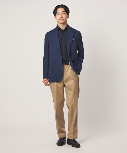 green label relaxing（グリーンレーベルリラクシング）の「プライムフレックス ドット メッシュ カッタウェイ ビズポロ ポロシャツ -ストレッチ・吸水速乾・通気性-（ポロシャツ・メンズ・ネイビー/ライトブルー/ダークブラウン/ライトグレー・L/M/S/XL）」の12枚目の写真