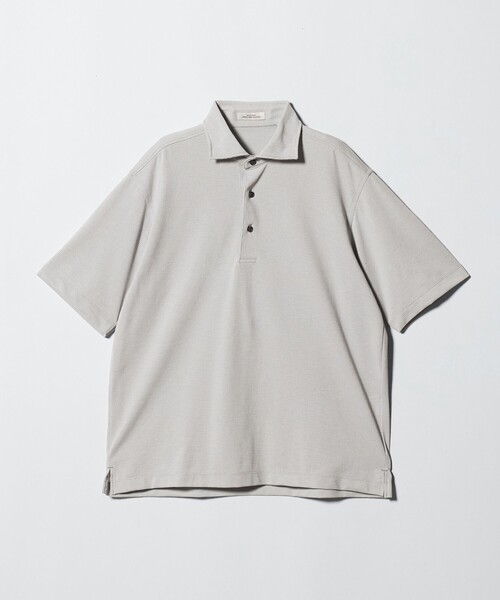 green label relaxing（グリーンレーベルリラクシング）の「プライムフレックス ドット メッシュ カッタウェイ ビズポロ ポロシャツ -ストレッチ・吸水速乾・通気性-（ポロシャツ・メンズ・ネイビー/ライトブルー/ダークブラウン/ライトグレー・L/M/S/XL）」の16枚目の写真