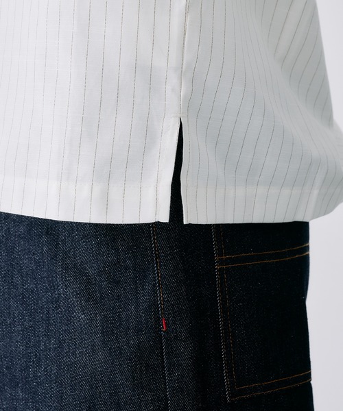Adoon plain(アドーンプレーン)の「ASSORTED BASIC SUMMER SHIRT / アソートベーシックサマーシャツ(ストライプ・チェック)(シャツ/ブラウス・メンズ・ネイビー/ブルー/アイボリー・LARGE/MEDIUM)」の7枚目の写真