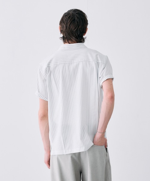 Adoon plain(アドーンプレーン)の「ASSORTED BASIC SUMMER SHIRT / アソートベーシックサマーシャツ(ストライプ・チェック)(シャツ/ブラウス・メンズ・ネイビー/ブルー/アイボリー・LARGE/MEDIUM)」の10枚目の写真