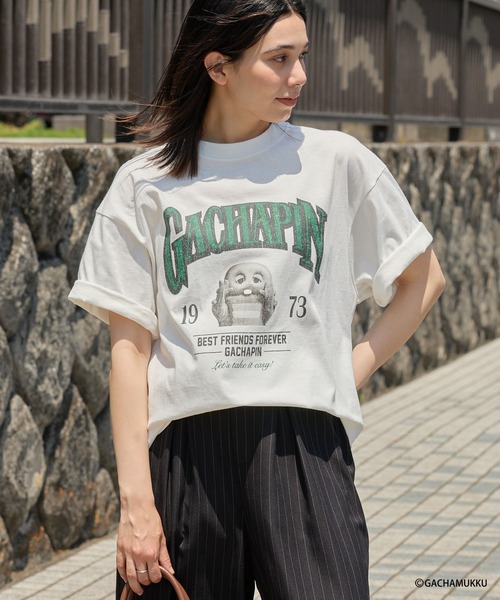 MONO-MART（モノマート）の「【ガチャピン・ムック】別注 ヴィンテージライク アソートプリント 半袖Tシャツ（Tシャツ/カットソー・メンズ・スミクロ/オフホワイト/ホワイト系/ネイビー系・M/L）」の17枚目の写真