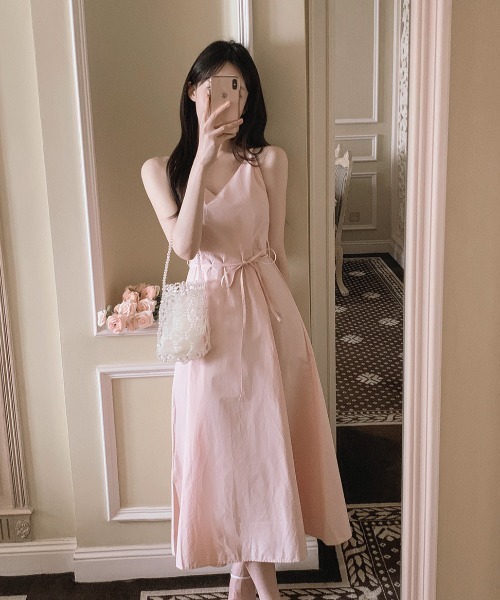 Aelina(エリナ)の「Vネックキャミワンピース(ワンピース・レディース・ブラック/ピンク・FREE)」の20枚目の写真