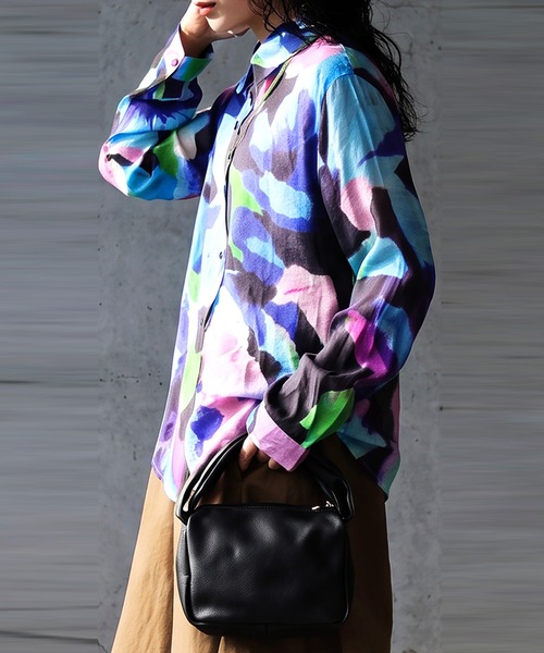 antiqua(アンティカ)の「アート柄 シャツ(シャツ/ブラウス・レディース・ブルー系その他・ONESIZE)」の7枚目の写真