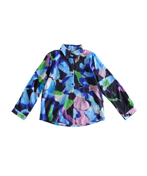 antiqua(アンティカ)の「アート柄 シャツ(シャツ/ブラウス・レディース・ブルー系その他・ONESIZE)」の5枚目の写真
