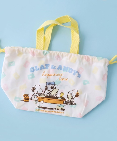 PEANUTS(ピーナッツ)の「〈PEANUTS/ピーナッツ〉SNOOPY&Brothers ランチ巾着(2P) KB7W(お弁当箱・レディース・イエロー×グリーン・ONE SIZE)」の3枚目の写真