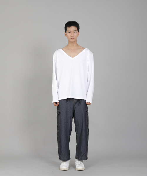SAINTCREW(セントクルー)の「無地BIG VネックスウェットシャツBIGV-885ホワイト(スウェット・メンズ・その他・LARGE/MEDIUM/XXXX-LARGE/XXX-LARGE/XX-LARGE/X-LARGE)」の6枚目の写真