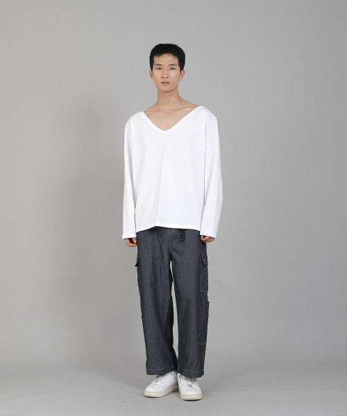 SAINTCREW(セントクルー)の「無地BIG VネックスウェットシャツBIGV-885ホワイト(スウェット・メンズ・その他・LARGE/MEDIUM/XXXX-LARGE/XXX-LARGE/XX-LARGE/X-LARGE)」の7枚目の写真