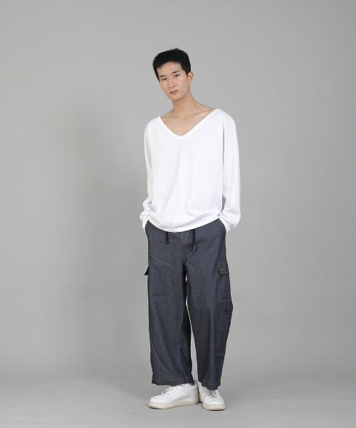 SAINTCREW(セントクルー)の「無地BIG VネックスウェットシャツBIGV-885ホワイト(スウェット・メンズ・その他・LARGE/MEDIUM/XXXX-LARGE/XXX-LARGE/XX-LARGE/X-LARGE)」の8枚目の写真