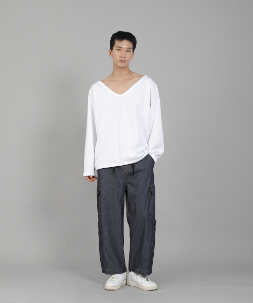 SAINTCREW(セントクルー)の「無地BIG VネックスウェットシャツBIGV-885ホワイト(スウェット・メンズ・その他・LARGE/MEDIUM/XXXX-LARGE/XXX-LARGE/XX-LARGE/X-LARGE)」の11枚目の写真