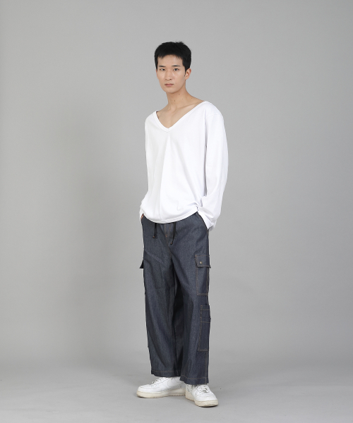 SAINTCREW(セントクルー)の「無地BIG VネックスウェットシャツBIGV-885ホワイト(スウェット・メンズ・その他・LARGE/MEDIUM/XXXX-LARGE/XXX-LARGE/XX-LARGE/X-LARGE)」の12枚目の写真