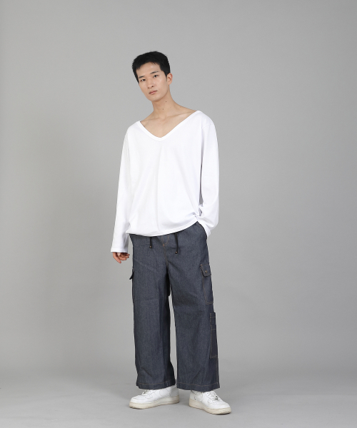 SAINTCREW(セントクルー)の「無地BIG VネックスウェットシャツBIGV-885ホワイト(スウェット・メンズ・その他・LARGE/MEDIUM/XXXX-LARGE/XXX-LARGE/XX-LARGE/X-LARGE)」の14枚目の写真