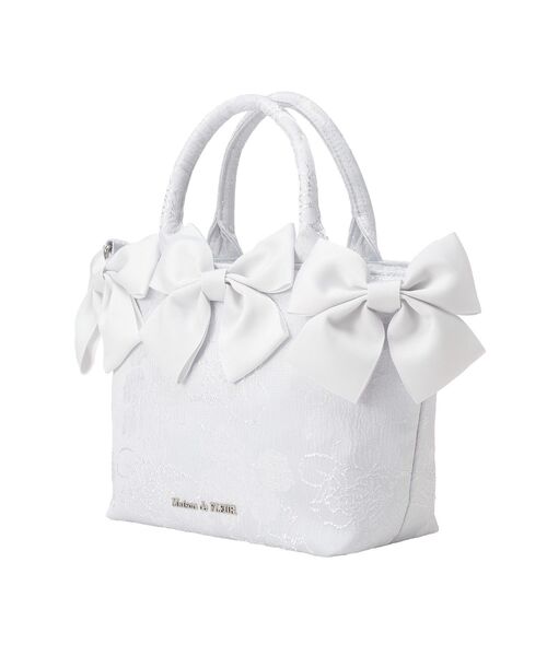 Maison de FLEUR(メゾンドフルール)の「ブルーマニアボリュームリボン2WayトートSバッグ(トートバッグ・レディース・ライトブルー・FREE)」の14枚目の写真