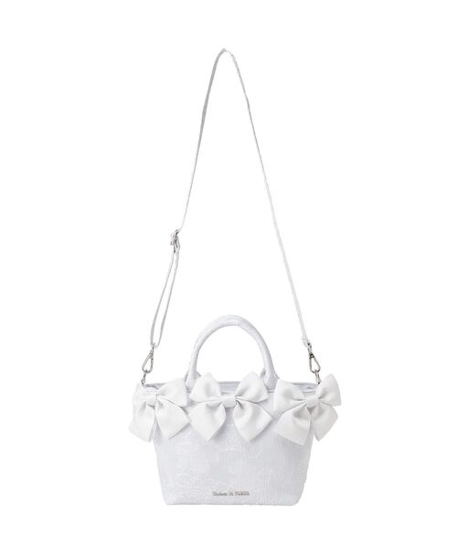 Maison de FLEUR(メゾンドフルール)の「ブルーマニアボリュームリボン2WayトートSバッグ(トートバッグ・レディース・ライトブルー・FREE)」の10枚目の写真