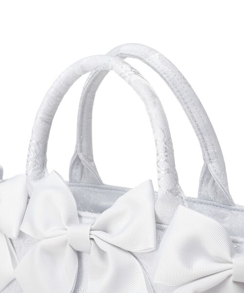 Maison de FLEUR(メゾンドフルール)の「ブルーマニアボリュームリボン2WayトートSバッグ(トートバッグ・レディース・ライトブルー・FREE)」の8枚目の写真
