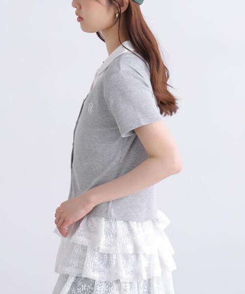 FREE'S MART(フリーズマート)の「◆レイヤード風シャツカットソー(Tシャツ/カットソー・レディース・グレー/ホワイト/ネイビー・FREE)」の13枚目の写真