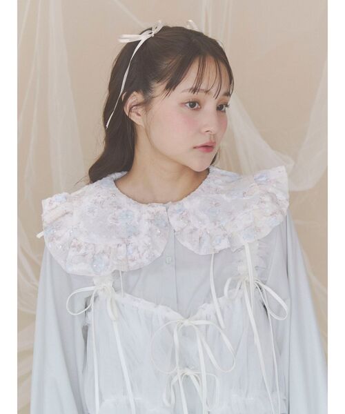 merry jenny（メリージェニー）の「flowerスパンコールカラーブラウス（シャツ/ブラウス・レディース・ミント/アイボリー/オフホワイト・FREE）」の19枚目の写真
