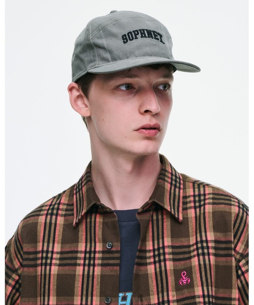 SOPHNET.(ソフネット)の「DAMAGED COLLEGE LOGO CAP(キャップ・メンズ・カーキ/ブルー/ブラック・FREE)」の5枚目の写真