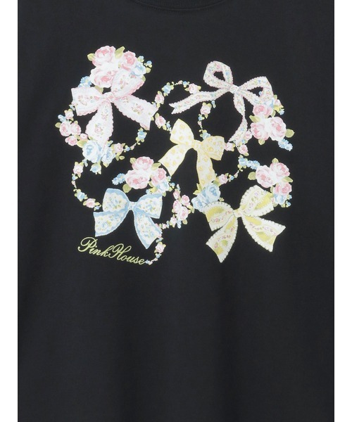 PINK HOUSE（ピンクハウス）の「ロココリボンプリントカットソー（Tシャツ/カットソー・レディース・ホワイト/ブラック/ピンク・フリー）」の10枚目の写真