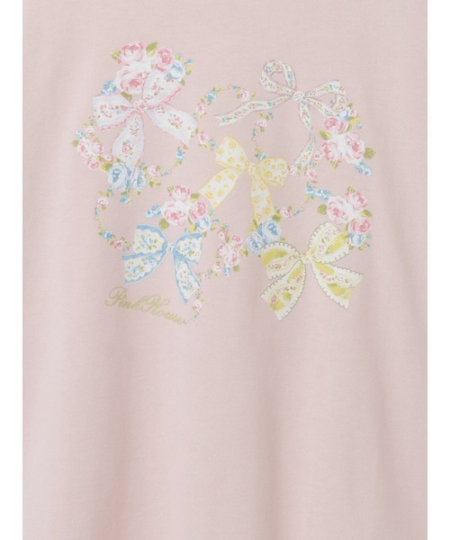 PINK HOUSE（ピンクハウス）の「ロココリボンプリントカットソー（Tシャツ/カットソー・レディース・ホワイト/ブラック/ピンク・フリー）」の11枚目の写真