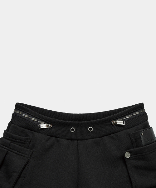 ETRE AU SOMMET(エトレオソメ)の「Two Zipper short pants (Black)(その他パンツ・レディース・その他・FREE)」の5枚目の写真