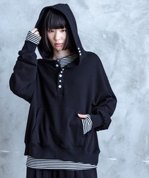 TAMYU（タミュー）の「TAMYU - Morse Button Sweat Hoodie / モールスボタンスウェットパーカー（パーカー）」