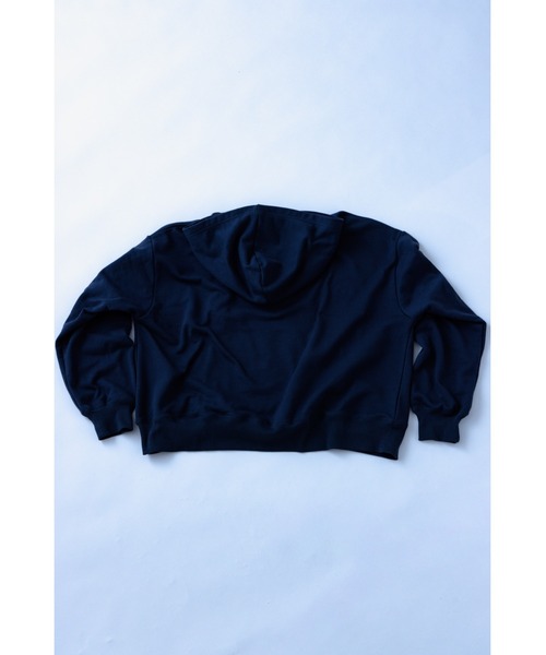 TAMYU(タミュー)の「TAMYU - Morse Button Sweat Hoodie / モールスボタンスウェットパーカー(パーカー・メンズ・グレイッシュブルー/ブラック・FREE)」の8枚目の写真