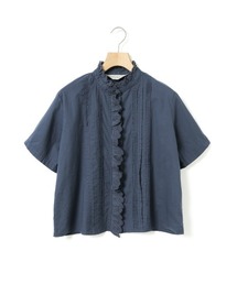 MidiUmi ピンタックレースシャツS/S