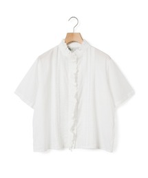 MidiUmi　ピンタックレースシャツS/S