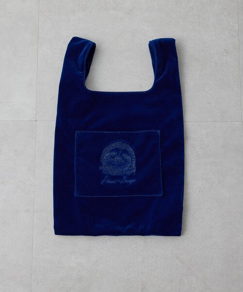 Whim Gazette(ウィムガゼット)の「【Hoaw.×Sampoコラボアイテム】ベロアショッパー(トートバッグ・レディース・ブラウン/ブルー/ベビーピンク・FREE)」の9枚目の写真