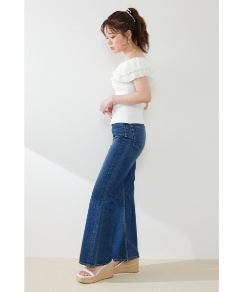 rienda（リエンダ）の「ハイウエストフレアデニムパンツ　夏服（デニムパンツ・レディース・ブルー/ライトブルー・SMALL/X-SMALL/MEDIUM）」の19枚目の写真