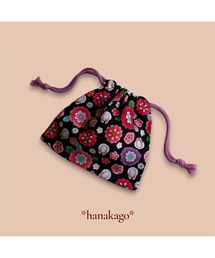 tone（トーン）の「【hanakago】巾着袋　小物入れ　和柄　うさぎと和の花(SU)（ポーチ）」