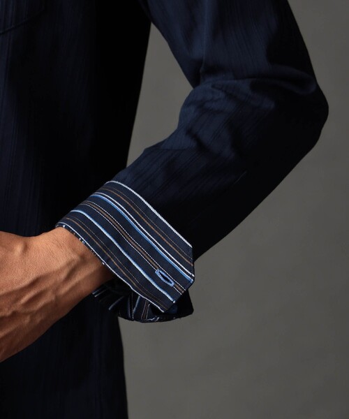 NICOLE CLUB FOR MEN(ニコルクラブフォーメン)の「リバーシブルドビー スタンドカラーシャツ(シャツ/ブラウス・メンズ・ネイビー/ボルドー/チャコール・XX-LARGE/X-LARGE/LARGE/MEDIUM)」の22枚目の写真