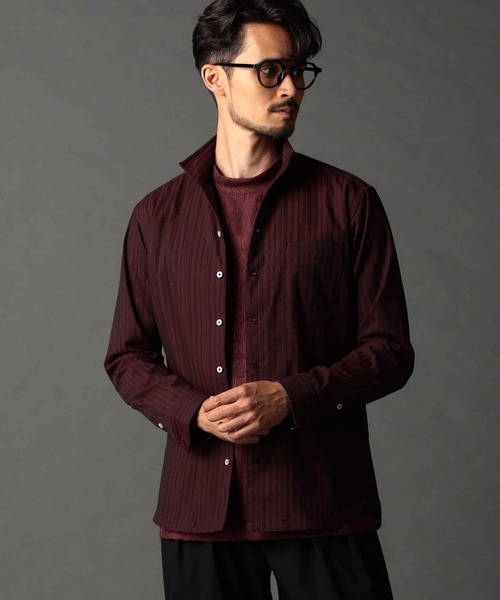 NICOLE CLUB FOR MEN(ニコルクラブフォーメン)の「リバーシブルドビー スタンドカラーシャツ(シャツ/ブラウス・メンズ・ネイビー/ボルドー/チャコール・XX-LARGE/X-LARGE/LARGE/MEDIUM)」の3枚目の写真