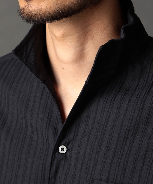 NICOLE CLUB FOR MEN(ニコルクラブフォーメン)の「リバーシブルドビー スタンドカラーシャツ(シャツ/ブラウス・メンズ・ネイビー/ボルドー/チャコール・XX-LARGE/X-LARGE/LARGE/MEDIUM)」の11枚目の写真