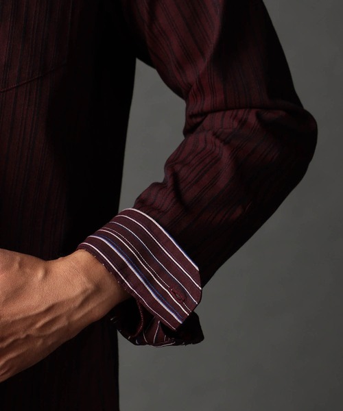 NICOLE CLUB FOR MEN(ニコルクラブフォーメン)の「リバーシブルドビー スタンドカラーシャツ(シャツ/ブラウス・メンズ・ネイビー/ボルドー/チャコール・XX-LARGE/X-LARGE/LARGE/MEDIUM)」の5枚目の写真