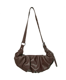 FLAREUP | Draped Leather Bag (FL-745_Brown)(ショルダーバッグ)