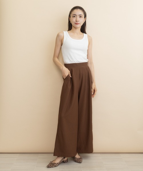 lodie(ロディ)の「【ラグジュアリー セットアップ】オーバーシャツブラウスとワイドパンツ(セットアップ・レディース・ブラック/ブラウン・FREE)」の17枚目の写真
