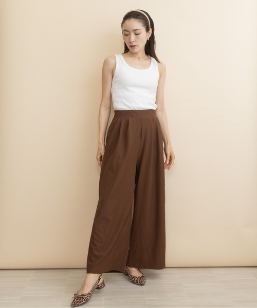 lodie(ロディ)の「【ラグジュアリー セットアップ】オーバーシャツブラウスとワイドパンツ(セットアップ・レディース・ブラック/ブラウン・FREE)」の18枚目の写真