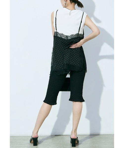 Fashion Letter(ファッションレター)の「ジョーゼットドット×レース ランジェリーキャミ(ワンピース・レディース・ブラック/キナリ・M)」の19枚目の写真