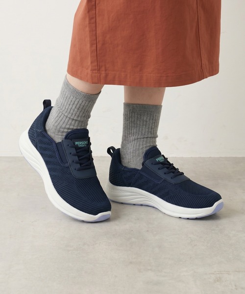 PERSON'S(パーソンズ)の「PERSON'S イージーフィット 紐スリッポンスニーカー(スニーカー・レディース・ネイビー/ブラック・24.5cm/24.0cm/23.5cm/23.0cm/22.5cm)」の6枚目の写真
