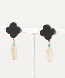september/クローバーオニキス＋クオーツpierce