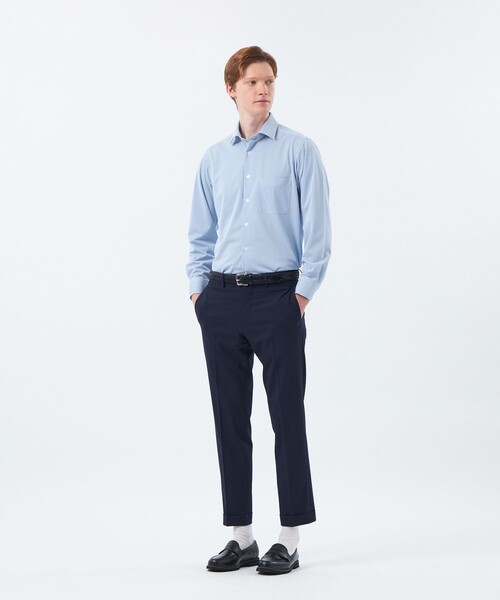 MACKINTOSH PHILOSOPHY(マッキントッシュ フィロソフィー)の「トロッター セミワイドカラーシャツ トリコットストライプ/無地(シャツ/ブラウス・メンズ・ライトグレー/ブルー/ホワイト/パープル系その他4・38/40)」の8枚目の写真
